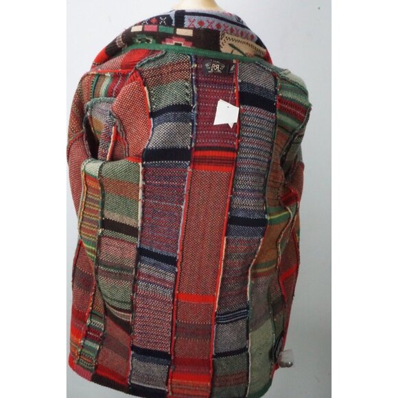 Ralph Lauren RRL Hand Knit Southwestern Cardigan Wool Blend Sweater New - Picture 6 of 9